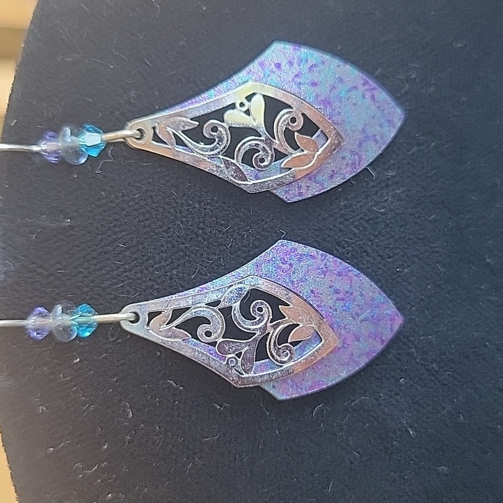 Titanium and silver metal earrings!